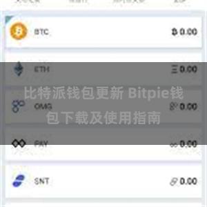 比特派钱包更新 Bitpie钱包下载及使用指南