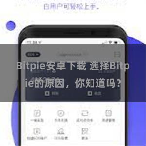 Bitpie安卓下载 选择Bitpie的原因，你知道吗？