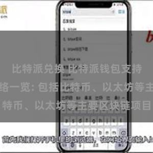 比特派兑换 比特派钱包支持的区块链网络一览: 包括比特币、以太坊等主要区块链项目