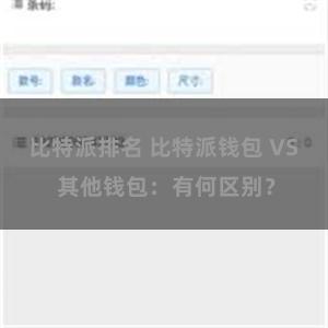 比特派排名 比特派钱包 VS 其他钱包：有何区别？