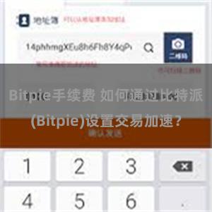 Bitpie手续费 如何通过比特派(Bitpie)设置交易加速？