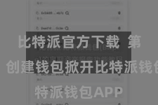 比特派官方下载  第二步：创建钱包掀开比特派钱包APP