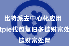 比特派去中心化应用  Bitpie钱包复旧多链财富处置